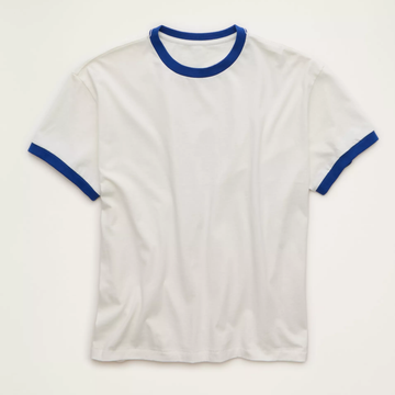 Shrunken Fit Crew Neck Mens Short Sleeve T‑Shirt
